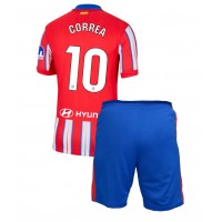 Atletico Madrid Angel Correa #10 Fußballbekleidung Heimtrikot Kinder 2024-25 Kurzarm (+ kurze hosen)